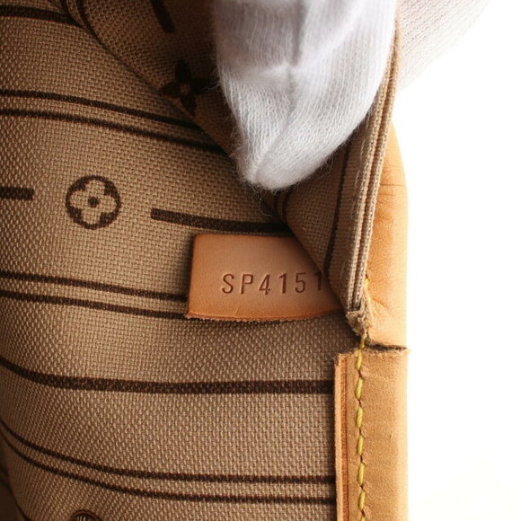 Louis Vuitton Bag Brown Leather GM Tote Monogram Neverfull - Picture 5 of 7